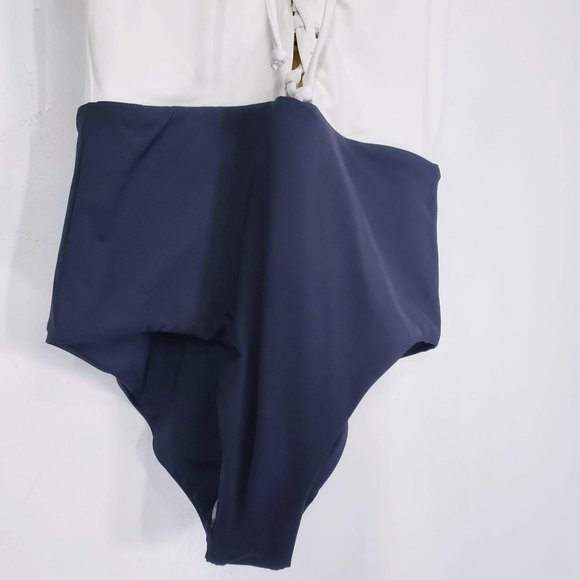 NWT L*Space Anja Off Shoulder Lace Up One Piece XS - Picture 8 of 14